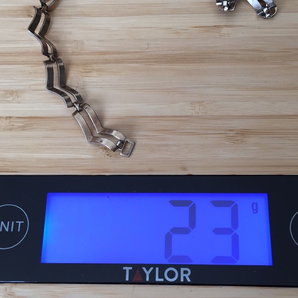 Rare! Incredible 14k Gold and Sterling Chevron Symmetalic Choker - Picture 10 of 10